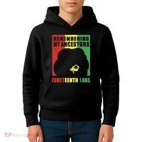 Remembering My Ancestors Juneteenth Black Freedom 1865 Kids Hoodie thumb 4