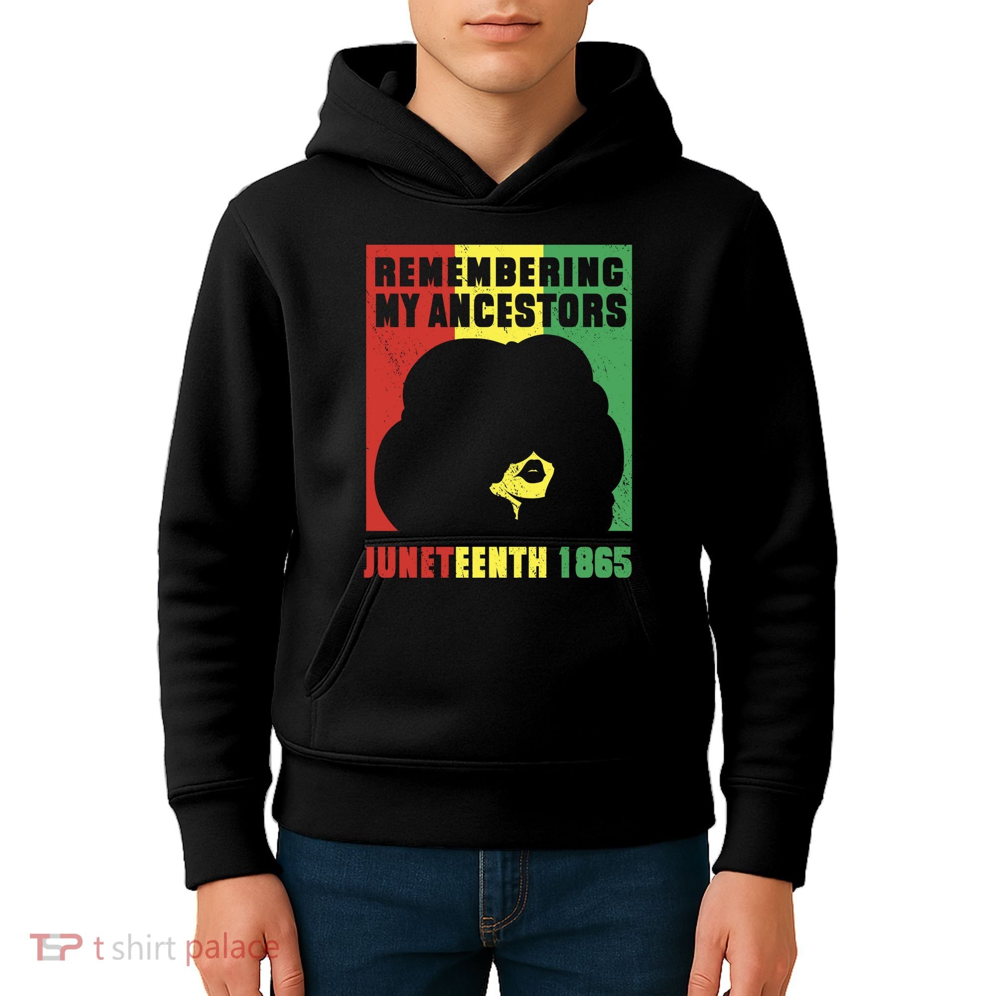 Remembering My Ancestors Juneteenth Black Freedom 1865 Kids Hoodie