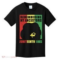 Remembering My Ancestors Juneteenth Black Freedom 1865 Kids T-Shirt thumb 0