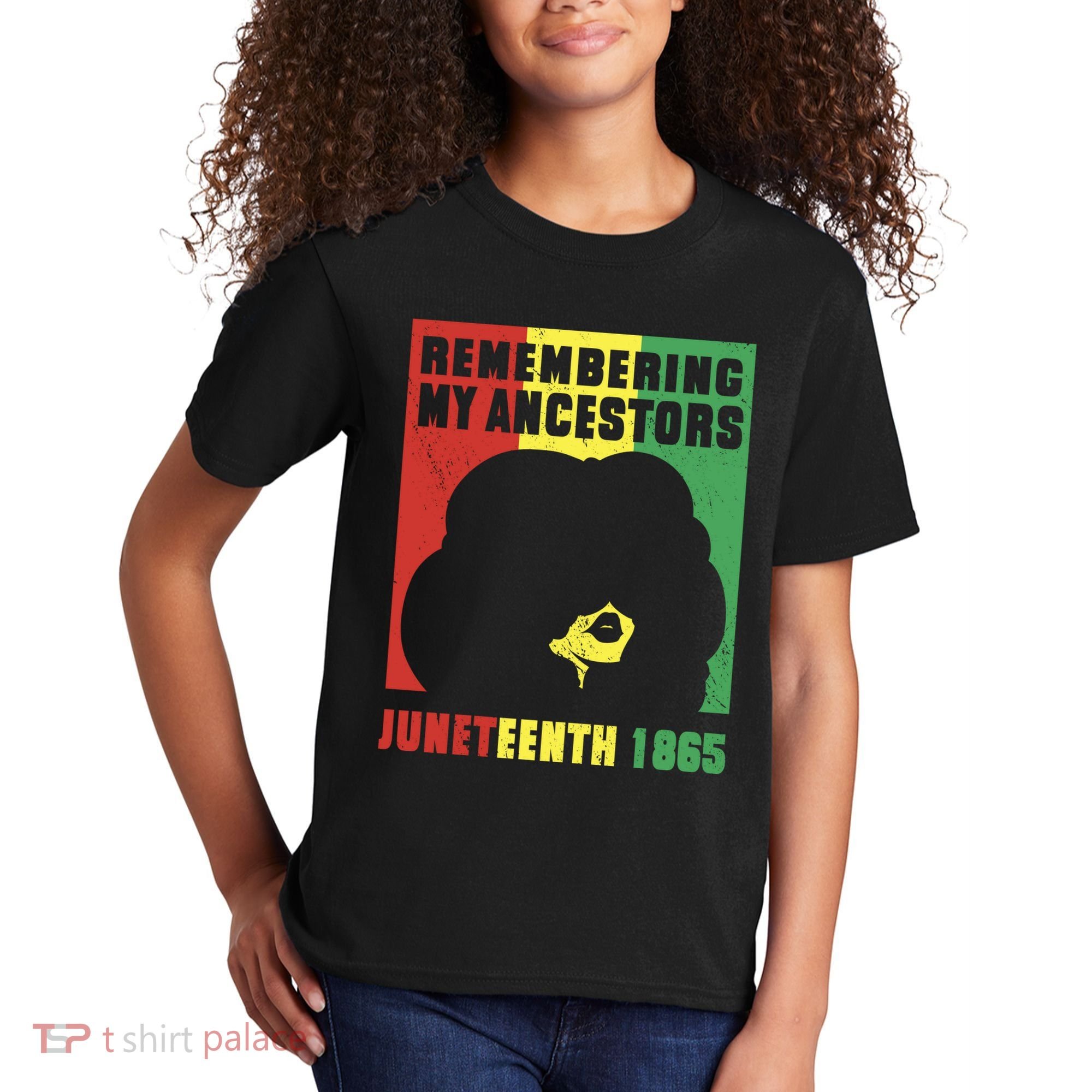 Remembering My Ancestors Juneteenth Black Freedom 1865 Kids T-Shirt