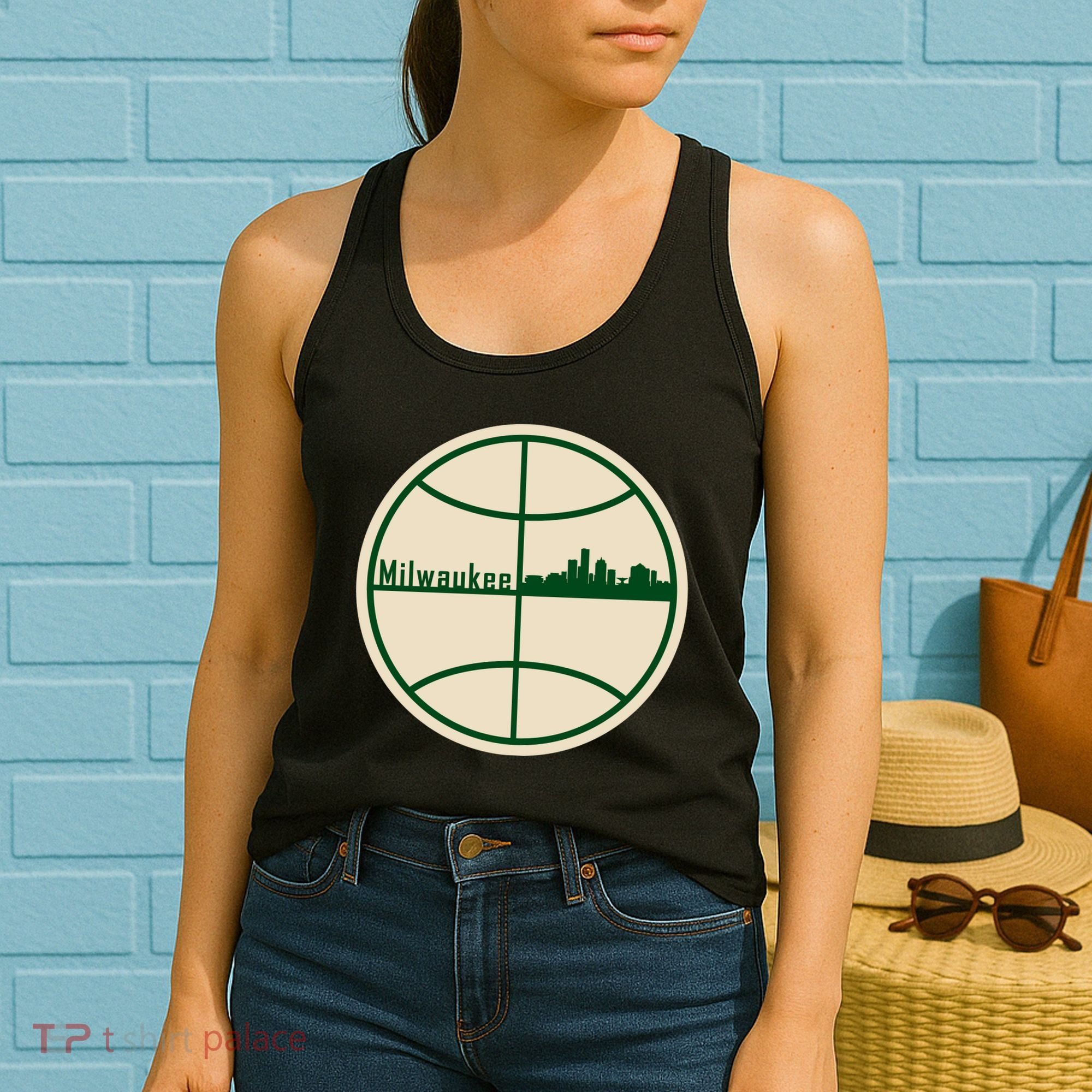 Retro Milwaukee Basketball Home Game Baskeball Fan Women's Tank Top