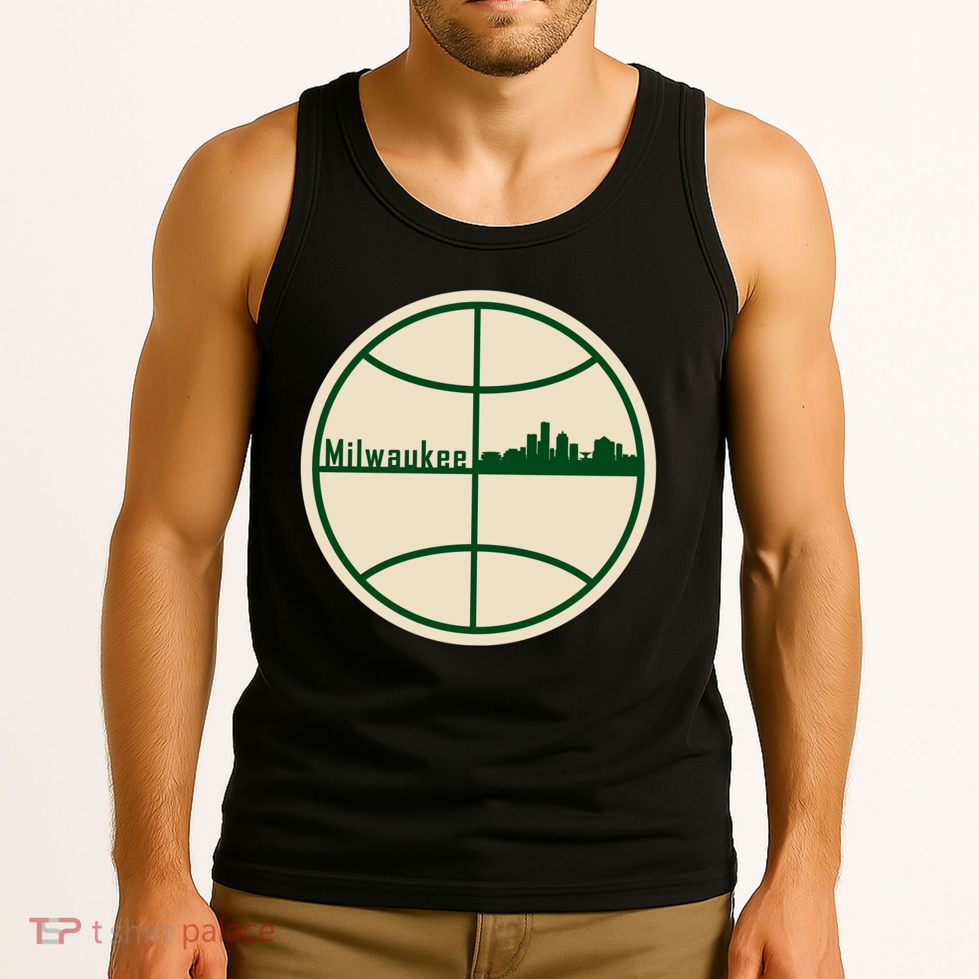 Retro Milwaukee Basketball Home Game Baskeball Fan Tank Top