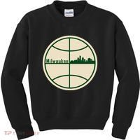 Retro Milwaukee Basketball Home Game Baskeball Fan Kids Sweatshirt thumb 0
