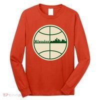 Retro Milwaukee Basketball Home Game Baskeball Fan Long Sleeve Shirt thumb 0
