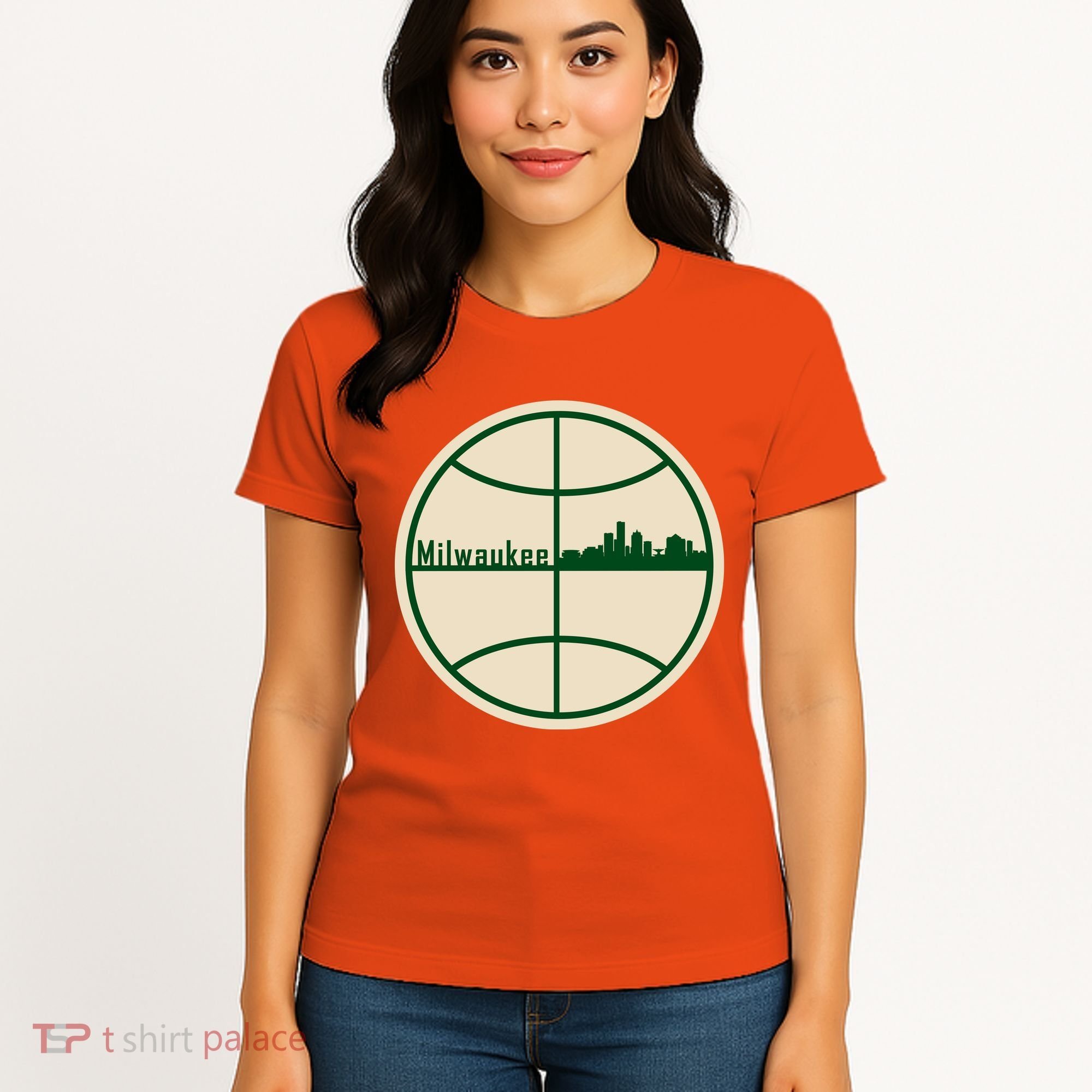 Retro Milwaukee Basketball Home Game Baskeball Fan Women's T-Shirt