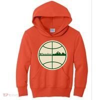 Retro Milwaukee Basketball Home Game Baskeball Fan Kids Hoodie thumb 0