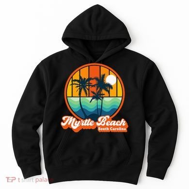 Retro Myrtle Beach South Carolina Summer 90s Beach Souvenirs Hoodie