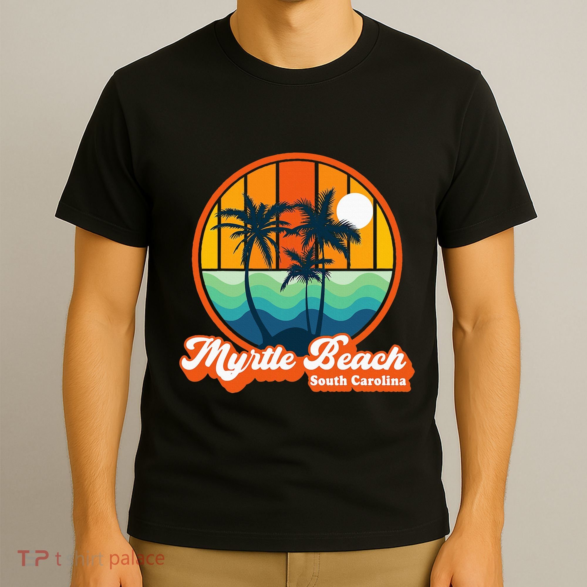 Retro Myrtle Beach South Carolina Summer 90s Beach Souvenirs T-Shirt