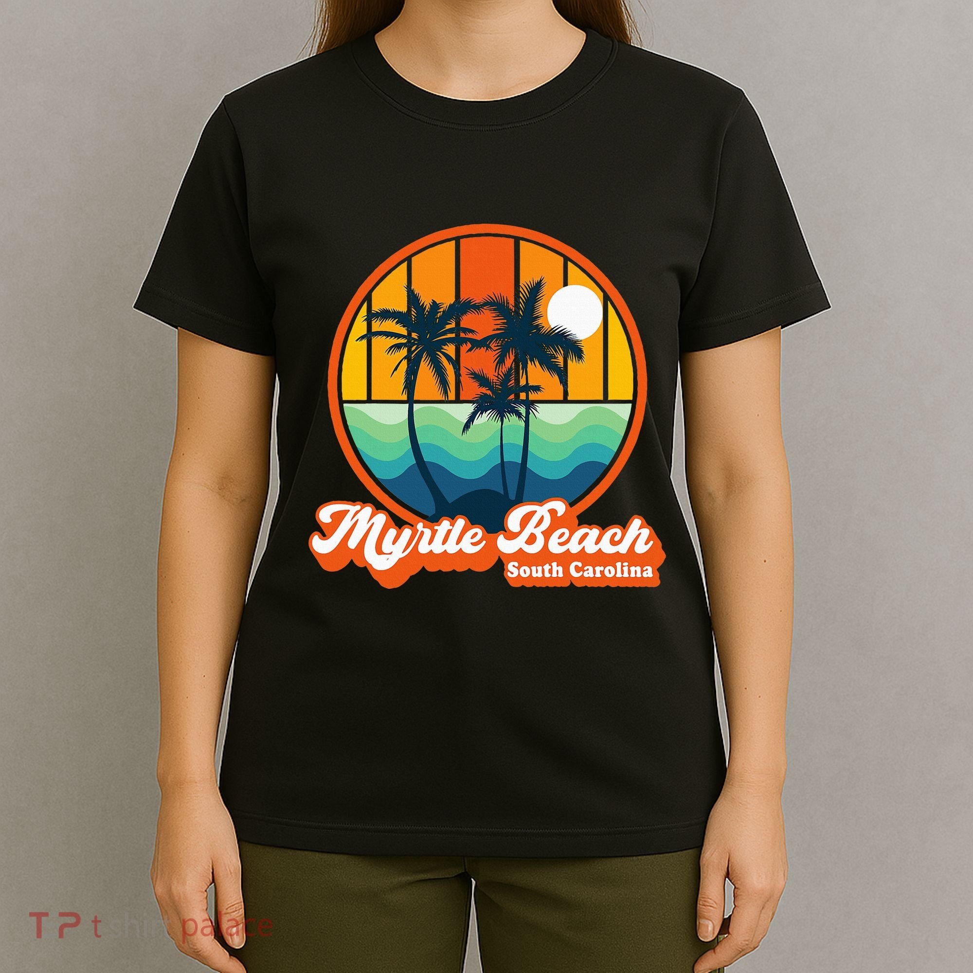 Retro Myrtle Beach South Carolina Summer 90s Beach Souvenirs T-Shirt