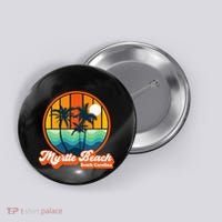 Retro Myrtle Beach South Carolina Summer 90s Beach Souvenirs Button thumb 0