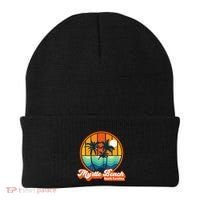 Retro Myrtle Beach South Carolina Summer 90s Beach Souvenirs Beanie thumb 0