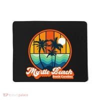 Retro Myrtle Beach South Carolina Summer 90s Beach Souvenirs Mousepad thumb 0