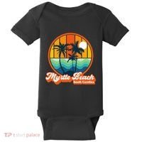 Retro Myrtle Beach South Carolina Summer 90s Beach Souvenirs Baby Bodysuit thumb 0
