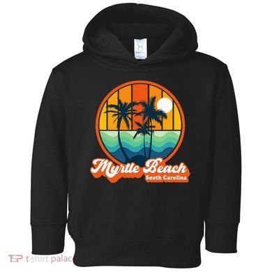 Retro Myrtle Beach South Carolina Summer 90s Beach Souvenirs Toddler Hoodie