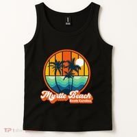 Retro Myrtle Beach South Carolina Summer 90s Beach Souvenirs Tank Top thumb 2