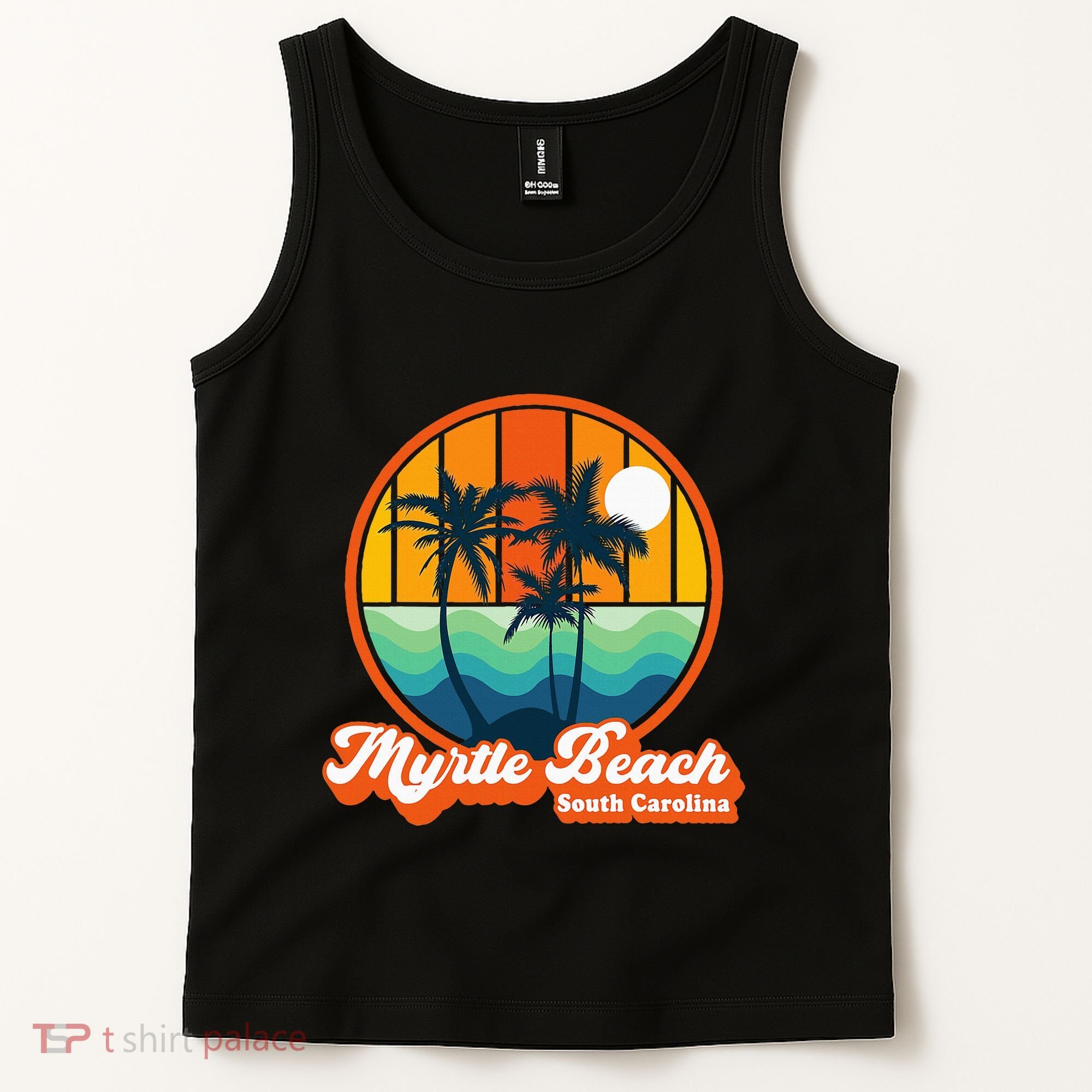 Retro Myrtle Beach South Carolina Summer 90s Beach Souvenirs Tank Top