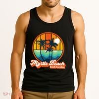 Retro Myrtle Beach South Carolina Summer 90s Beach Souvenirs Tank Top thumb 3
