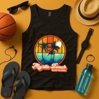 Retro Myrtle Beach South Carolina Summer 90s Beach Souvenirs Tank Top thumb 4