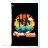 Retro Myrtle Beach South Carolina Summer 90s Beach Souvenirs Golf Towel thumb 0
