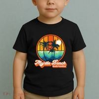 Retro Myrtle Beach South Carolina Summer 90s Beach Souvenirs Toddler T-Shirt thumb 2