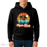 Retro Myrtle Beach South Carolina Summer 90s Beach Souvenirs Kids Hoodie thumb 4