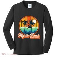 Retro Myrtle Beach South Carolina Summer 90s Beach Souvenirs Kids Long Sleeve Shirt thumb 0