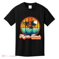Retro Myrtle Beach South Carolina Summer 90s Beach Souvenirs Kids T-Shirt thumb 0