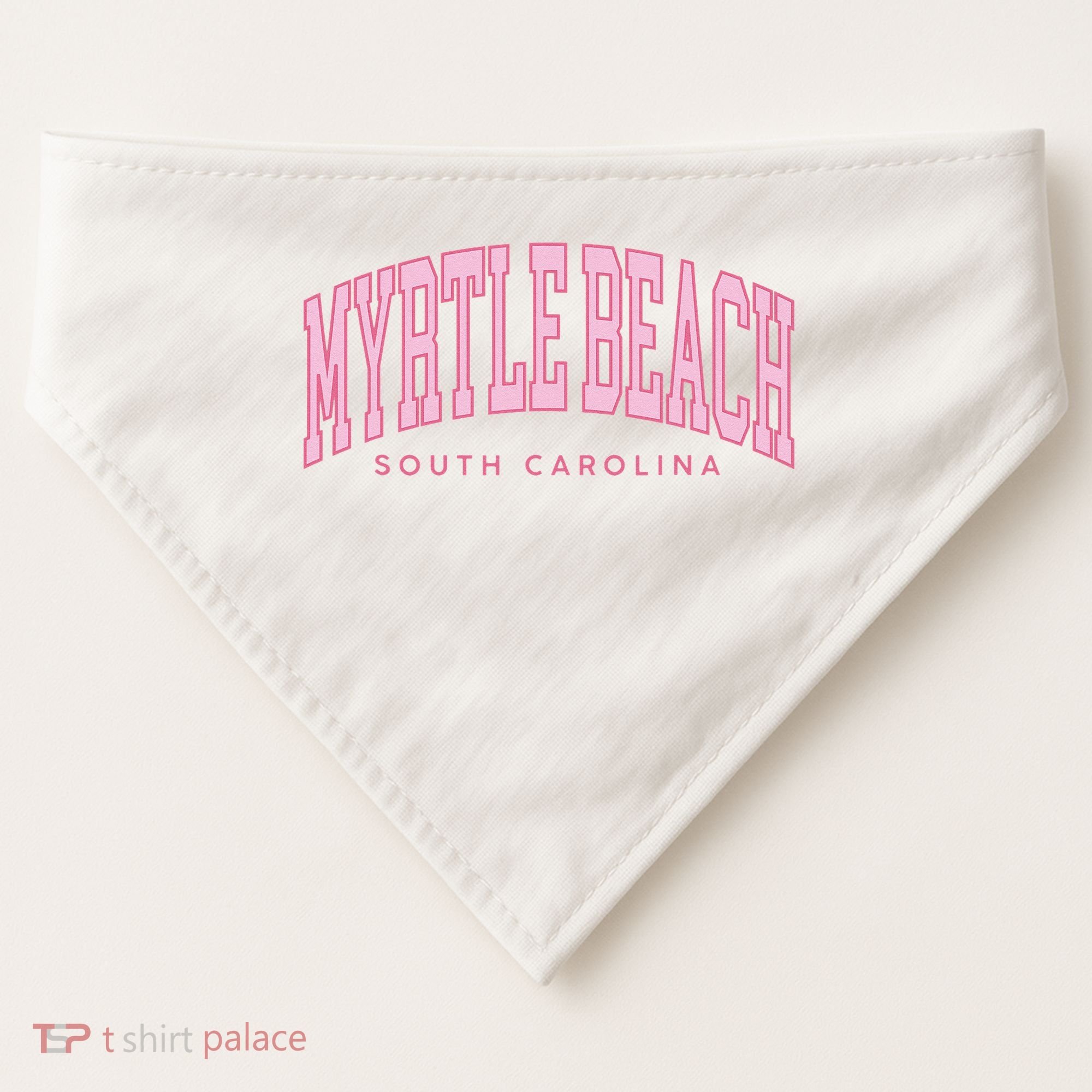 Retro Myrtle Beach South Carolina beach wo summer USA-Made Doggie Bandana