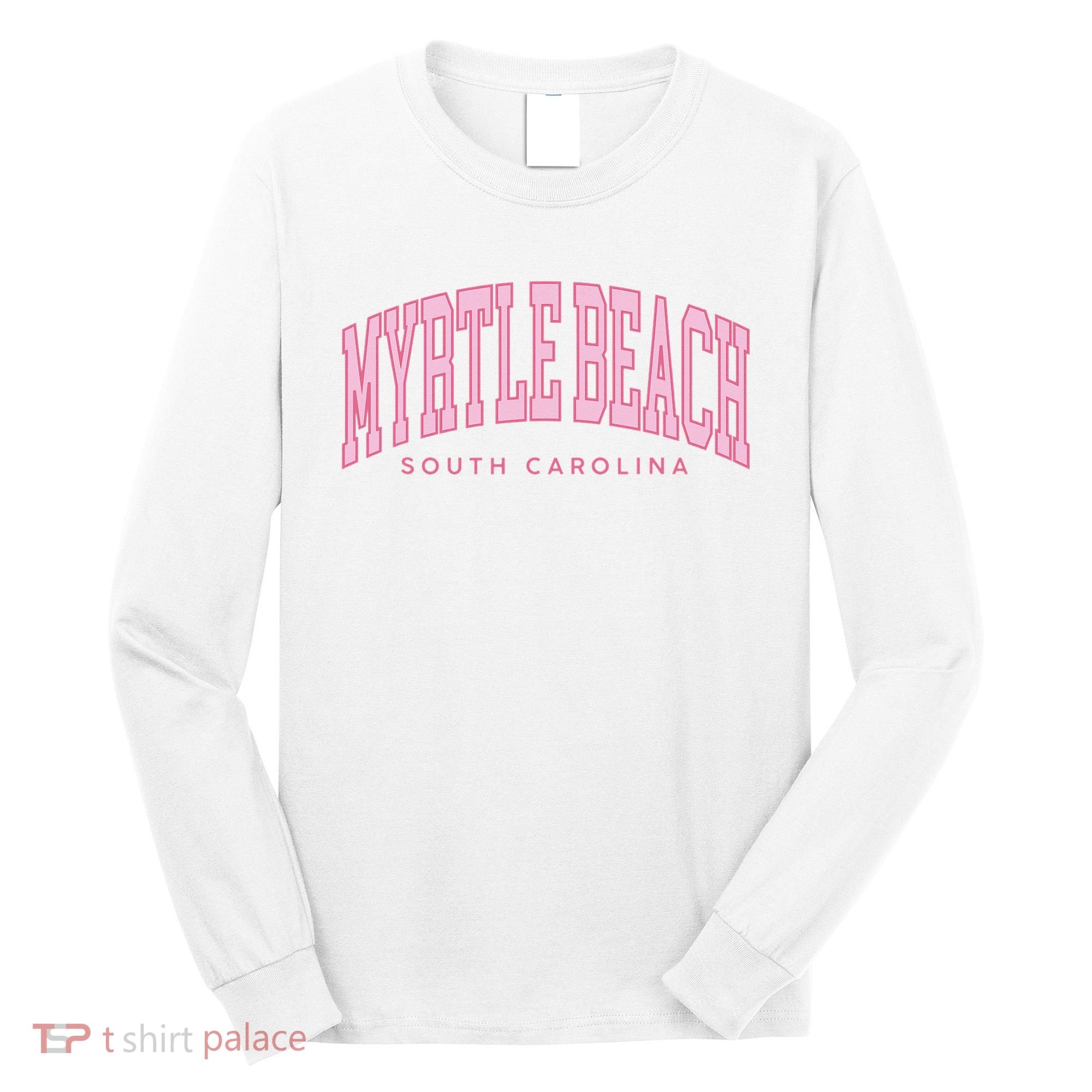 Retro Myrtle Beach South Carolina beach wo summer Long Sleeve Shirt