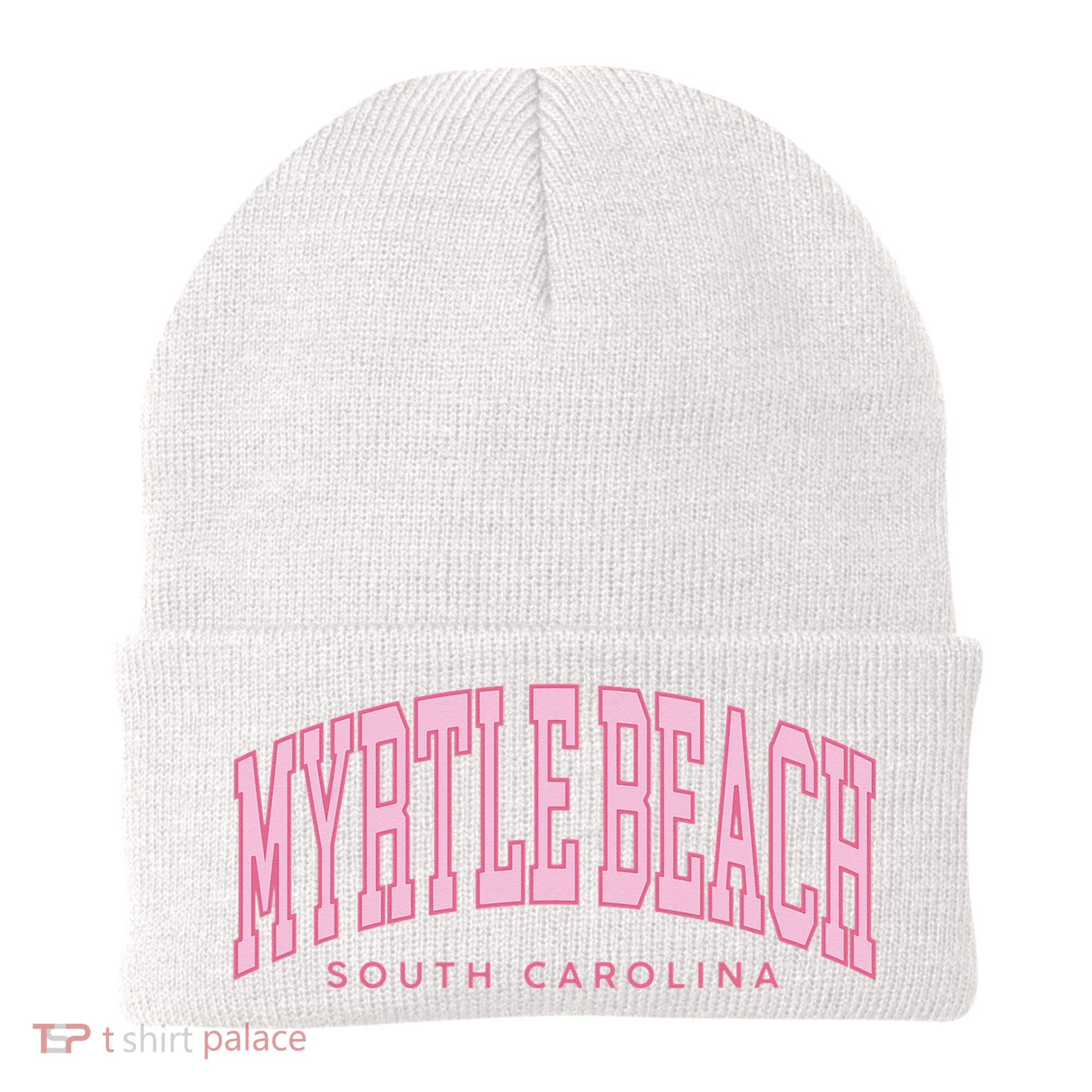 Retro Myrtle Beach South Carolina beach wo summer Beanie
