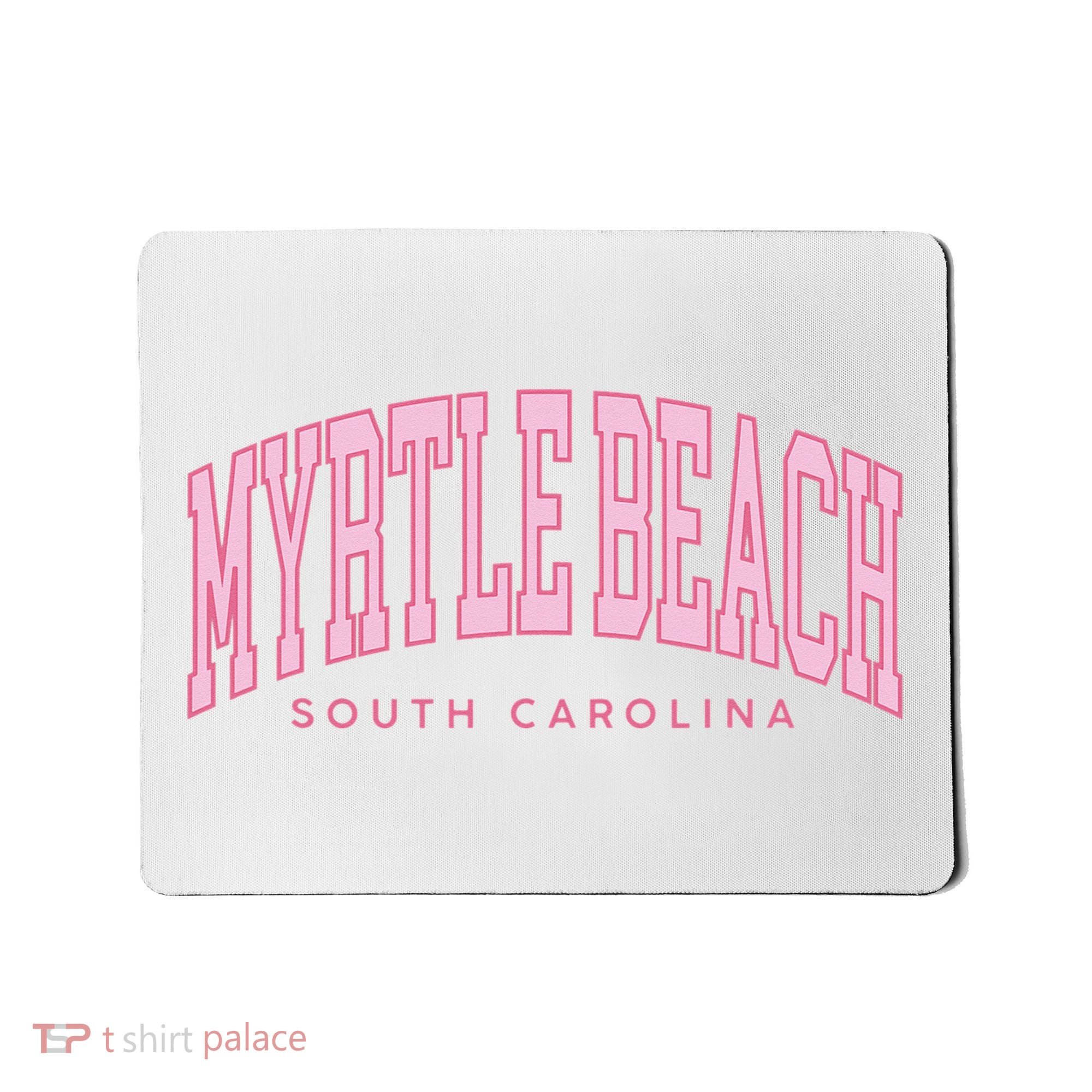 Retro Myrtle Beach South Carolina beach wo summer Mousepad