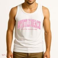Retro Myrtle Beach South Carolina beach wo summer Tank Top thumb 3