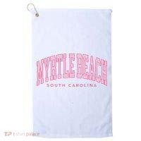 Retro Myrtle Beach South Carolina beach wo summer Golf Towel thumb 0