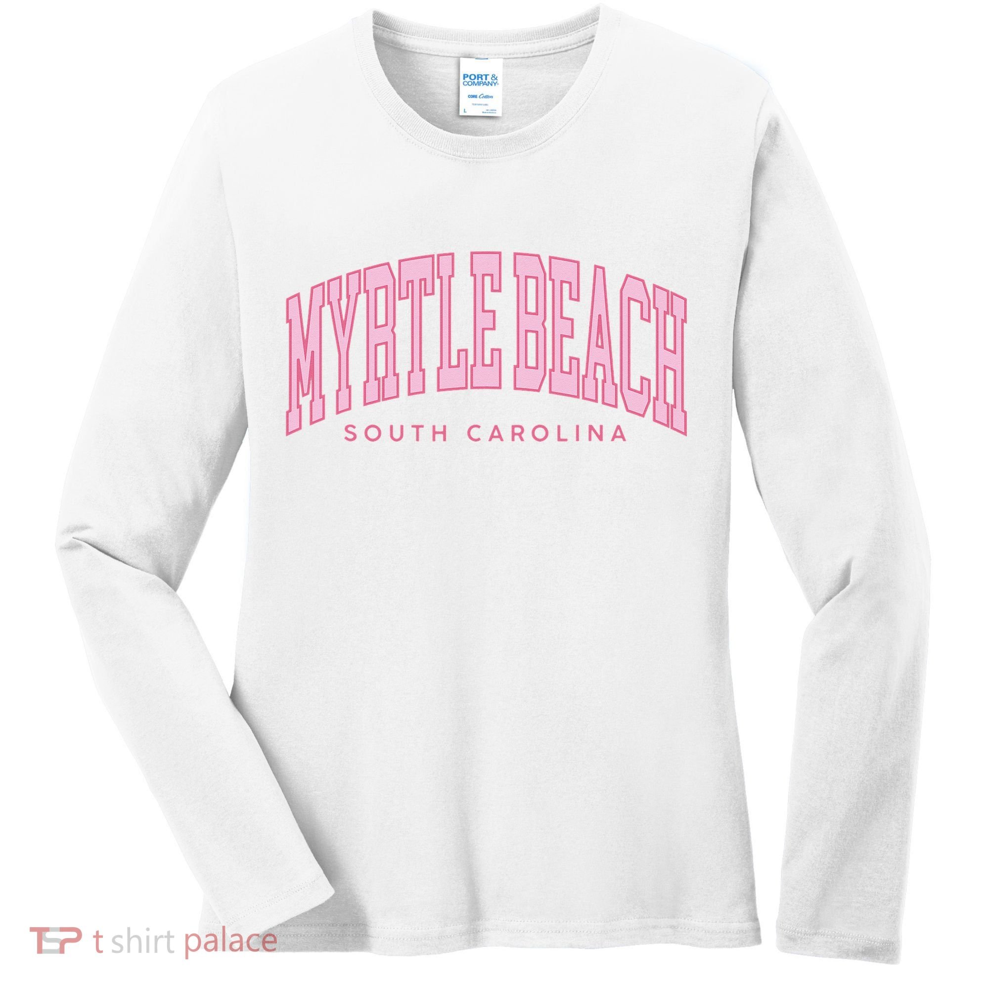 Retro Myrtle Beach South Carolina beach wo summer Women's Long Sleeve Shirt