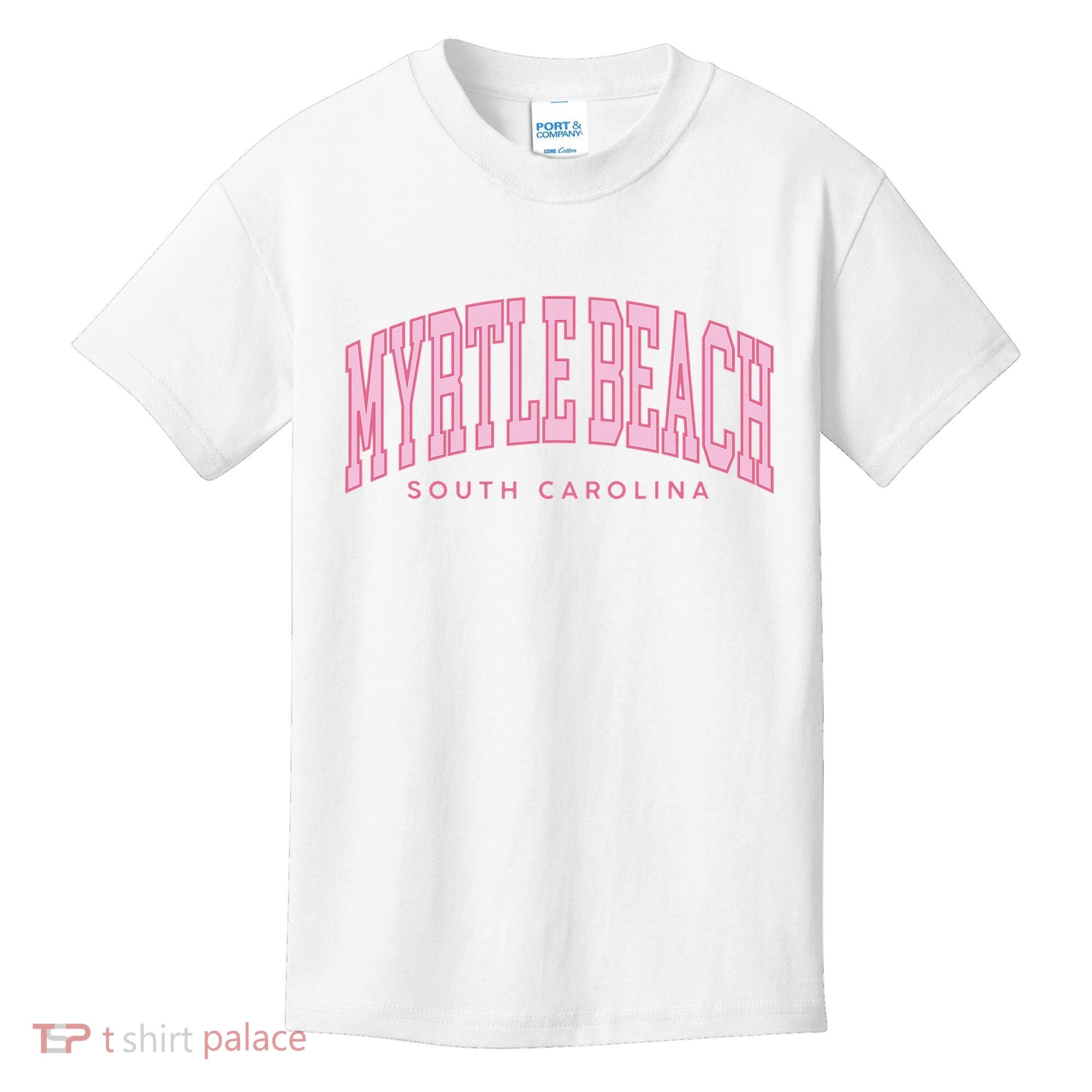 Retro Myrtle Beach South Carolina beach wo summer Kids T-Shirt