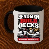 Real Men Build Decks Coffee Mug thumb 2