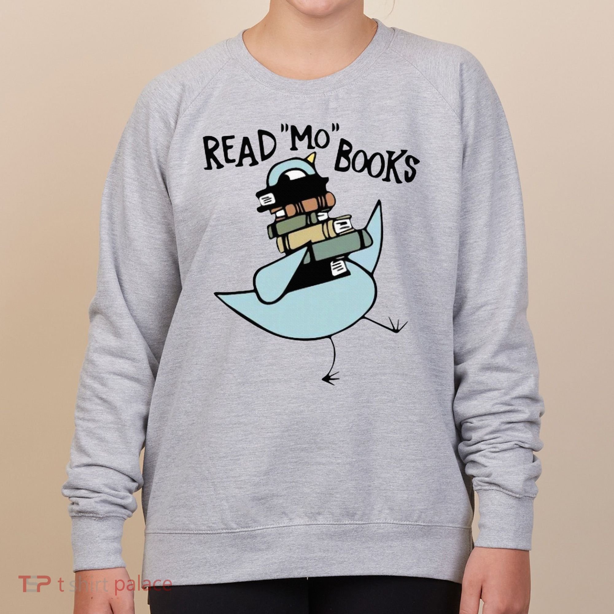 Read Mo Books Pigeon Library Reading Books Reader 2024 Women's Sweatshirt