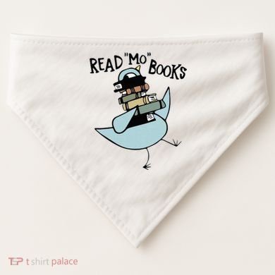 Read Mo Books Pigeon Library Reading Books Reader 2024 USA-Made Doggie Bandana