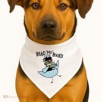 Read Mo Books Pigeon Library Reading Books Reader 2024 USA-Made Doggie Bandana thumb 1