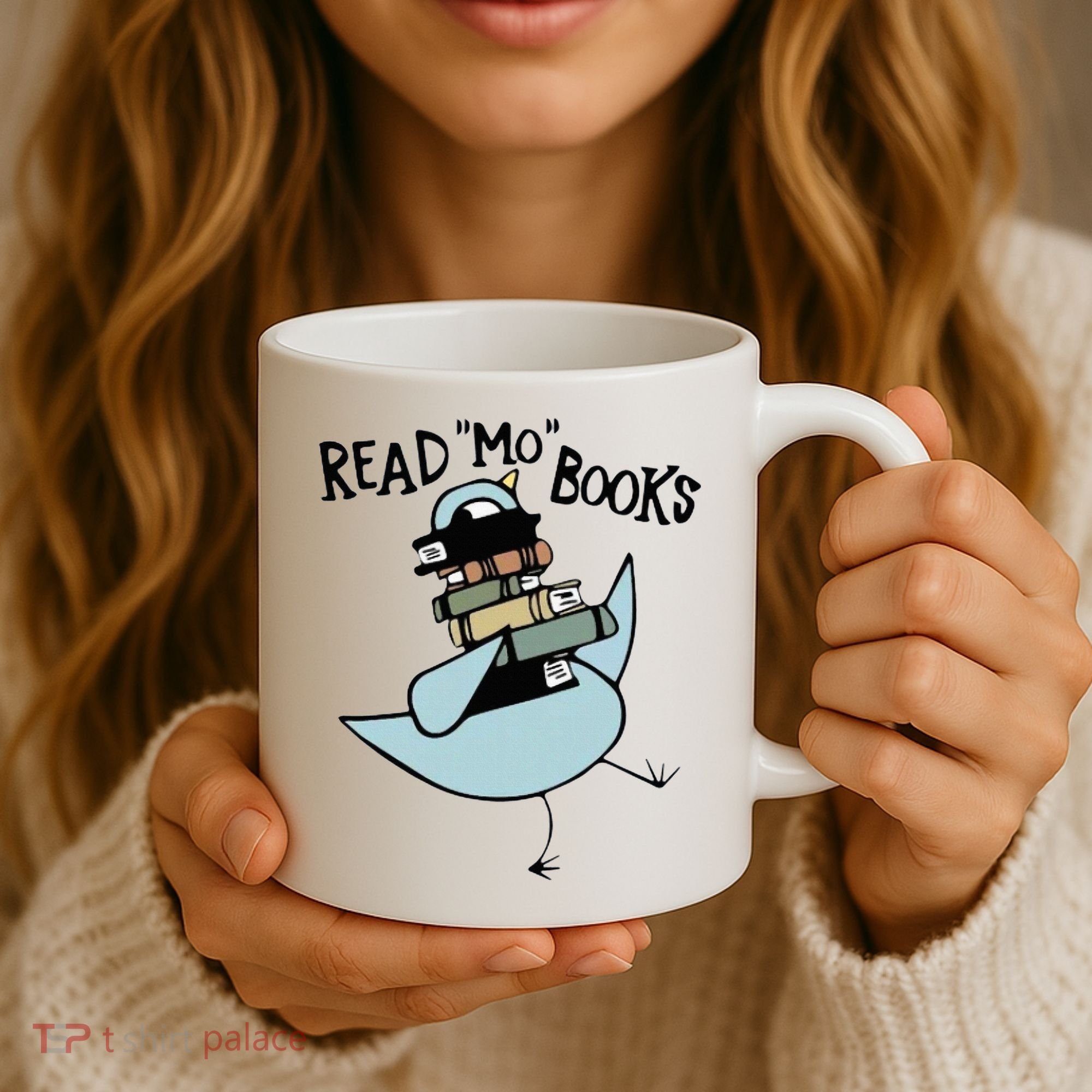 Read Mo Books Pigeon Library Reading Books Reader 2024 Coffee Mug