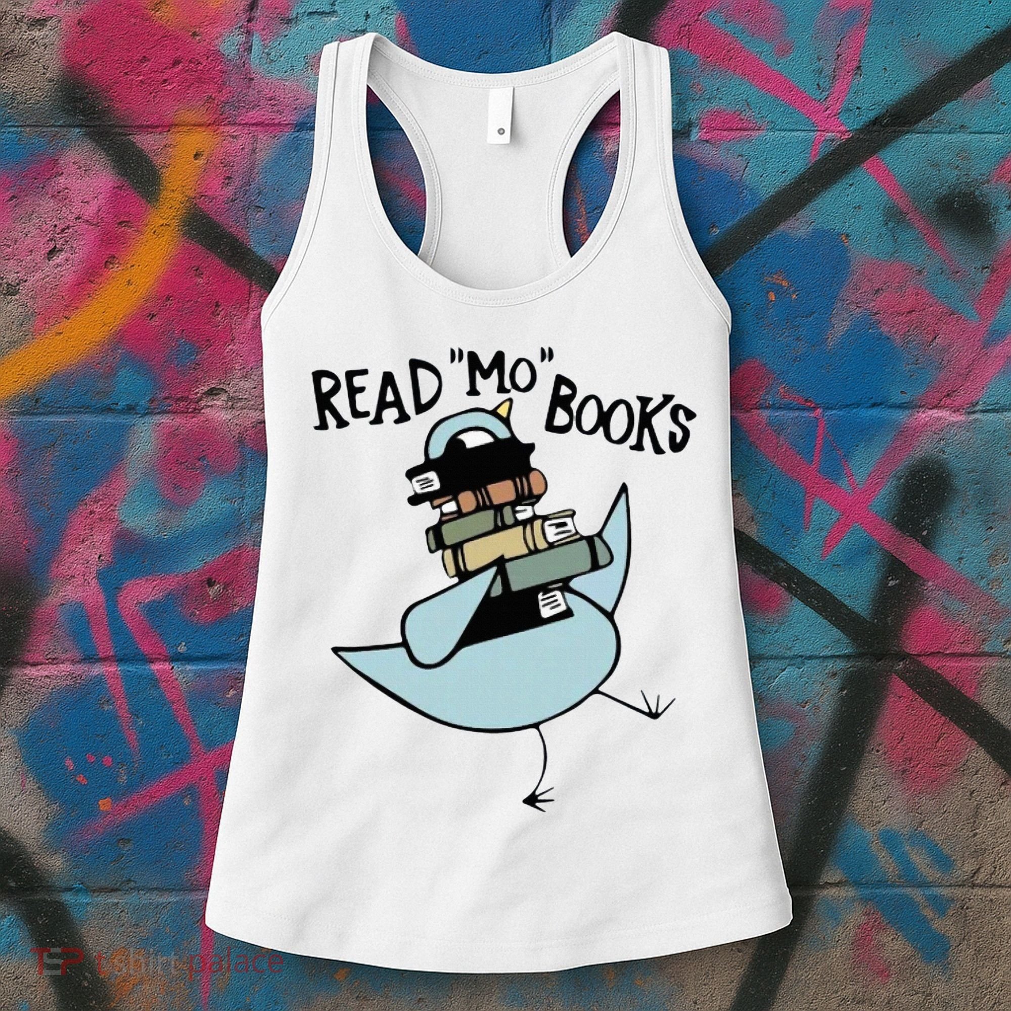 Read Mo Books Pigeon Library Reading Books Reader 2024 Women's Tank Top