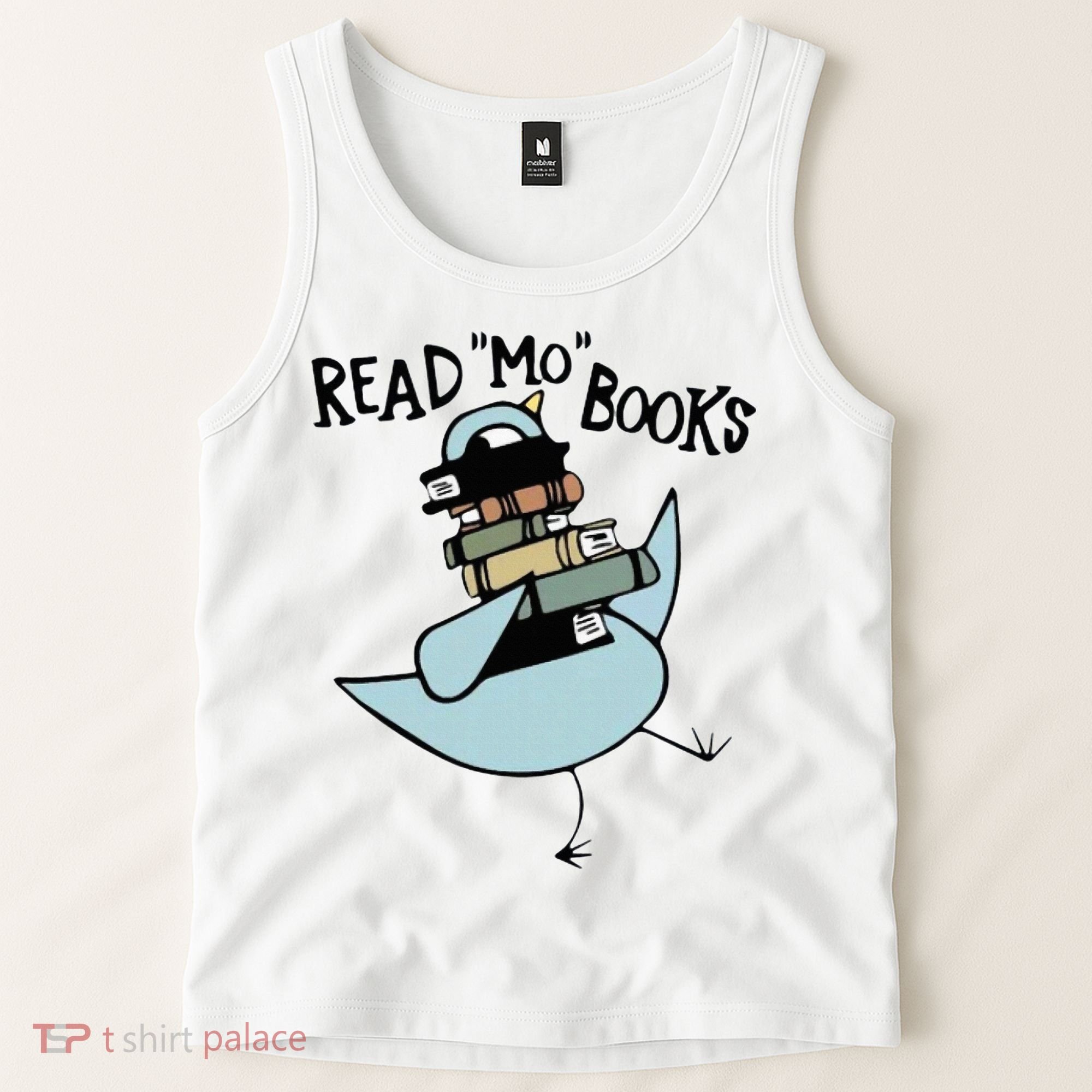 Read Mo Books Pigeon Library Reading Books Reader 2024 Tank Top