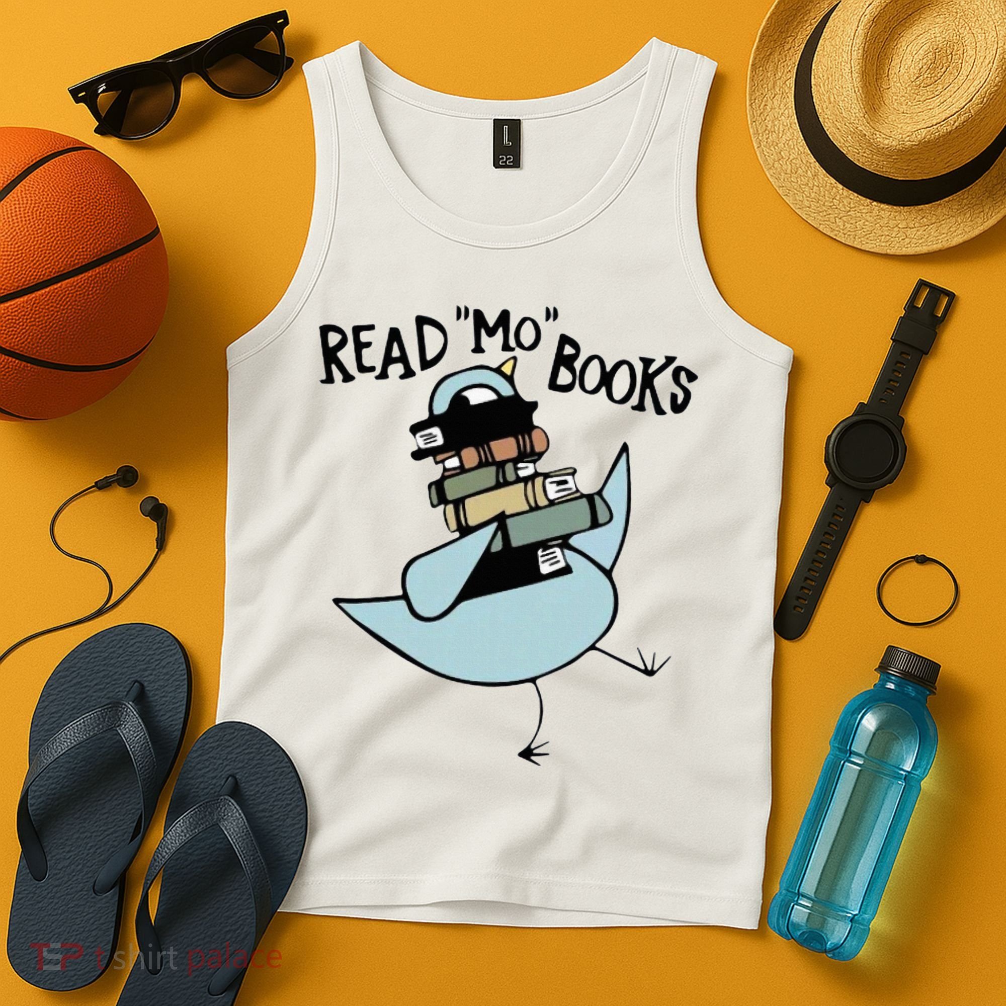 Read Mo Books Pigeon Library Reading Books Reader 2024 Tank Top