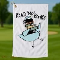 Read Mo Books Pigeon Library Reading Books Reader 2024 Golf Towel thumb 1