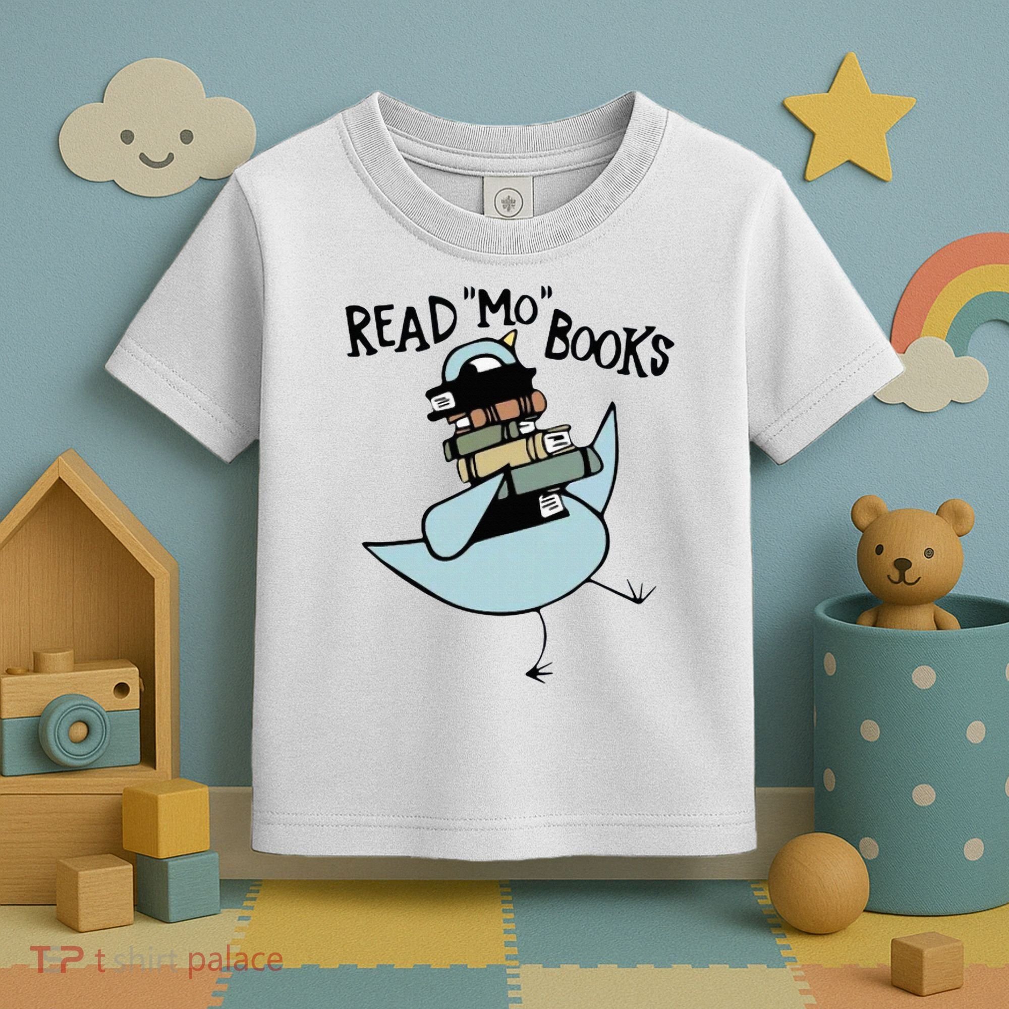 Read Mo Books Pigeon Library Reading Books Reader 2024 Toddler T-Shirt