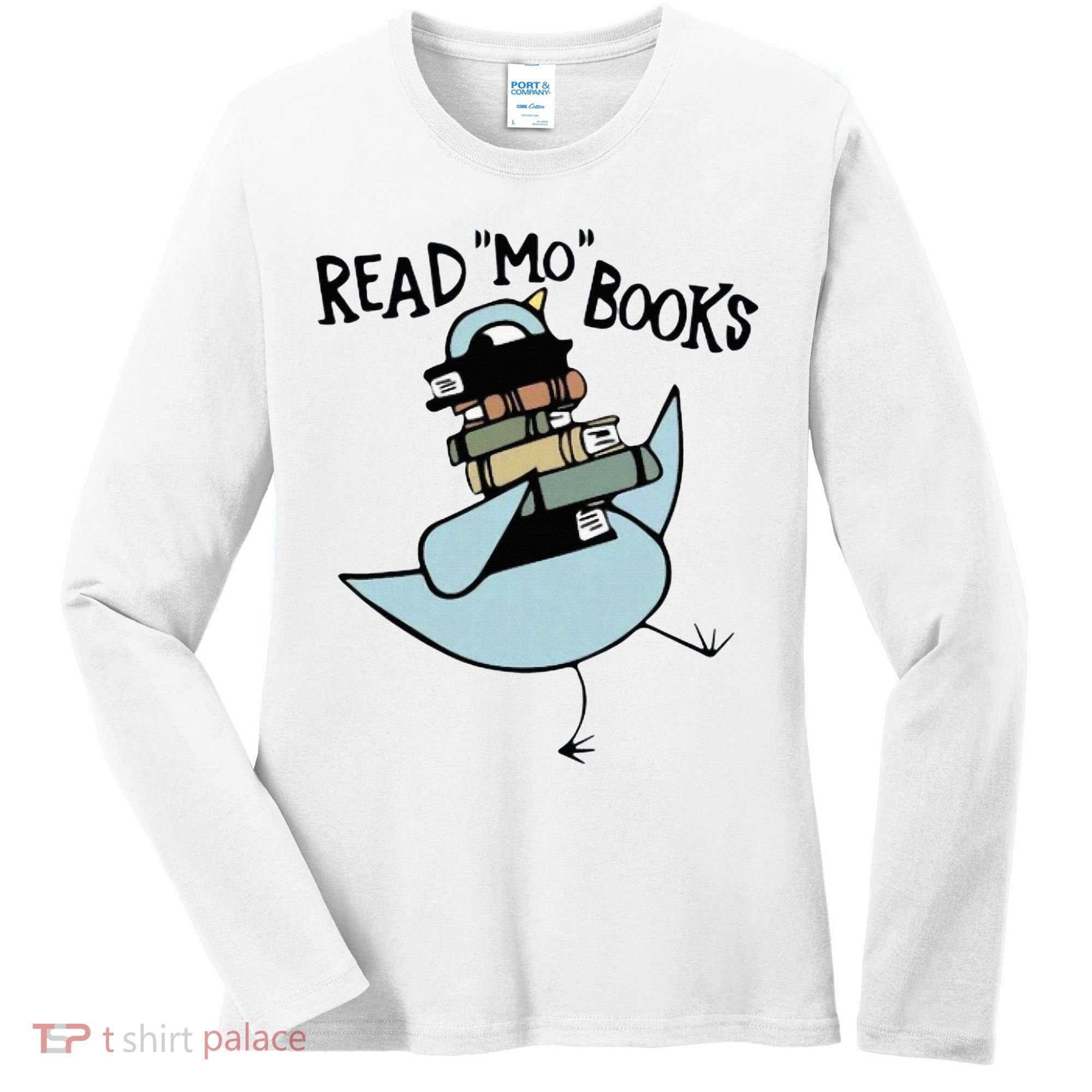 Read Mo Books Pigeon Library Reading Books Reader 2024 Women's Long Sleeve Shirt