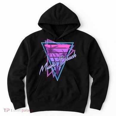 Retro Miami Beach Vintage 80s Beach Souvenir Hoodie