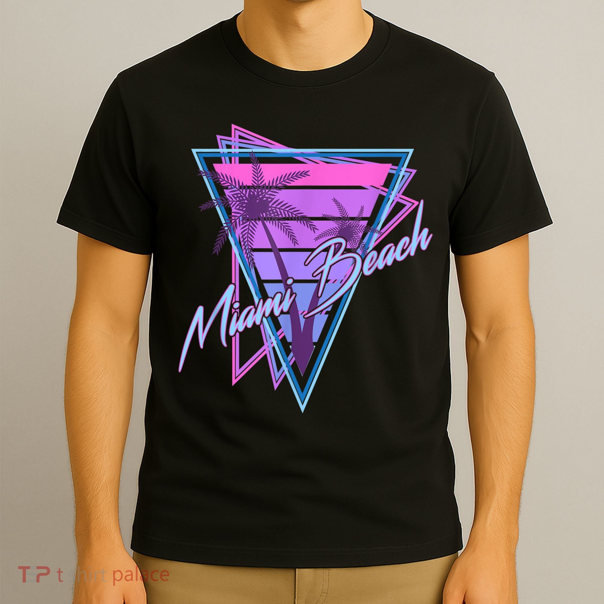Retro Miami Beach Vintage 80s Beach Souvenir T-Shirt