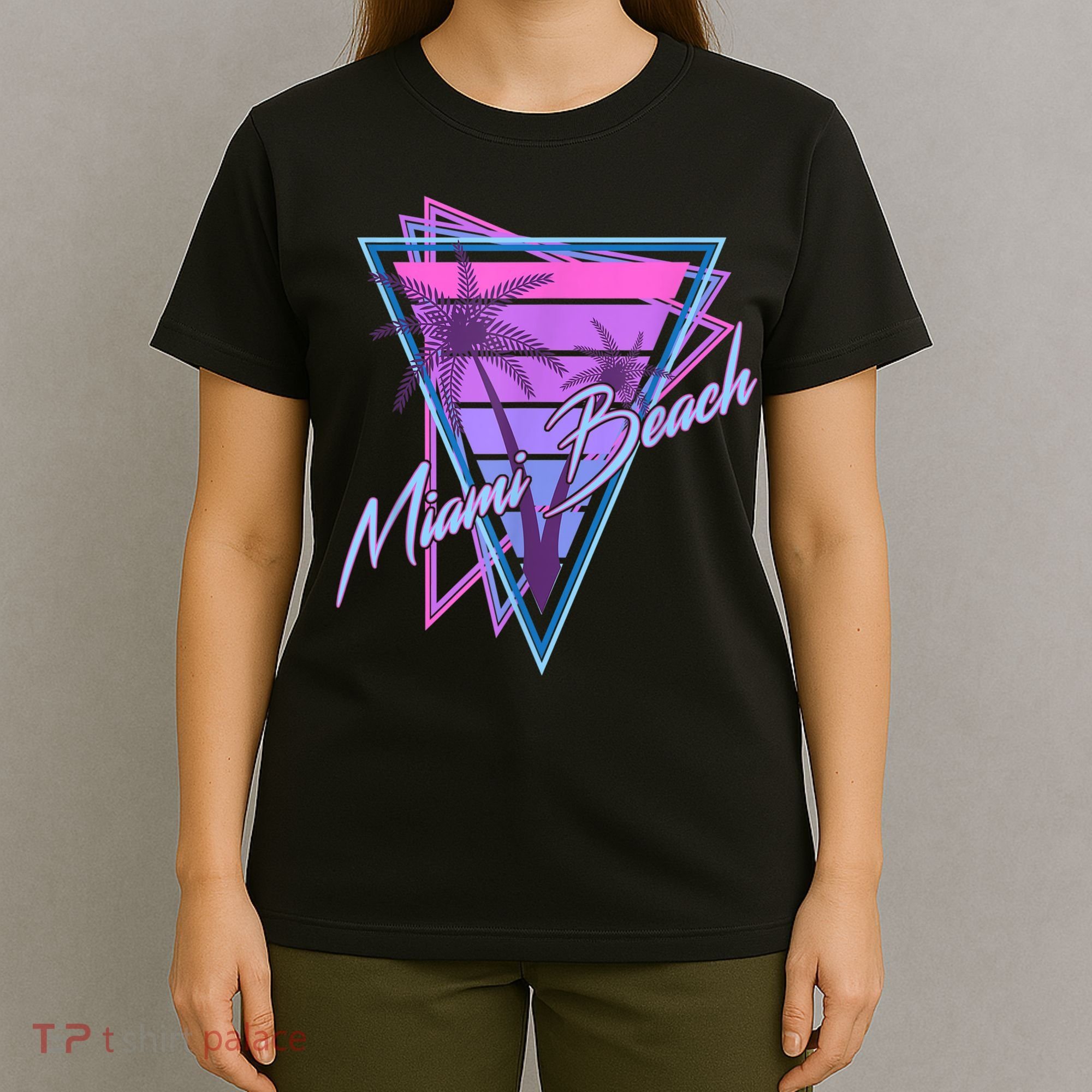 Retro Miami Beach Vintage 80s Beach Souvenir T-Shirt