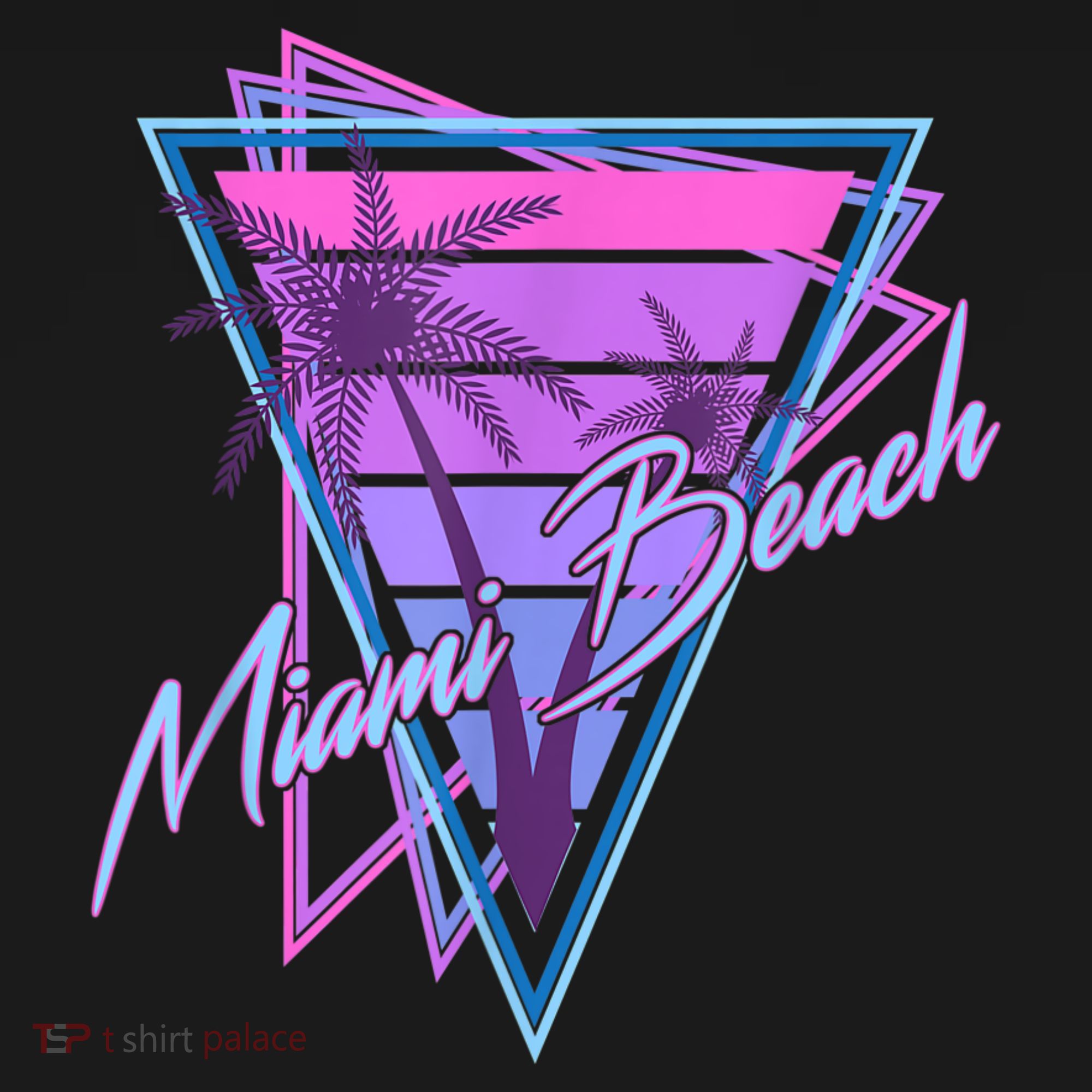 Retro Miami Beach Vintage 80s Beach Souvenir T-Shirt